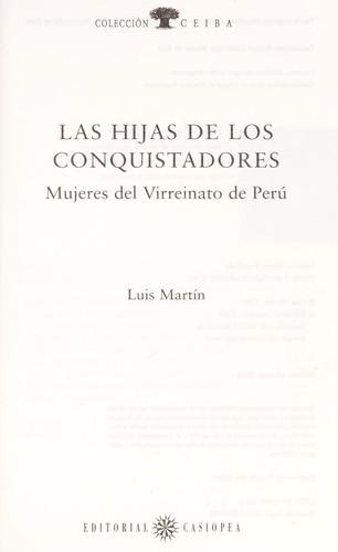 Capa de Las hijas de los conquistadores